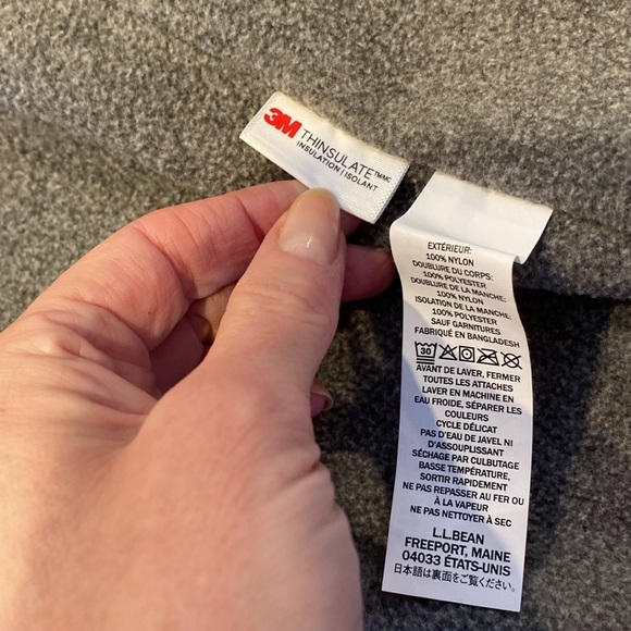 L.L. Bean Blue Warm Up Jacket Gray Fleece Lined XXL Reg 205107 Zip Up - Picture 11 of 17